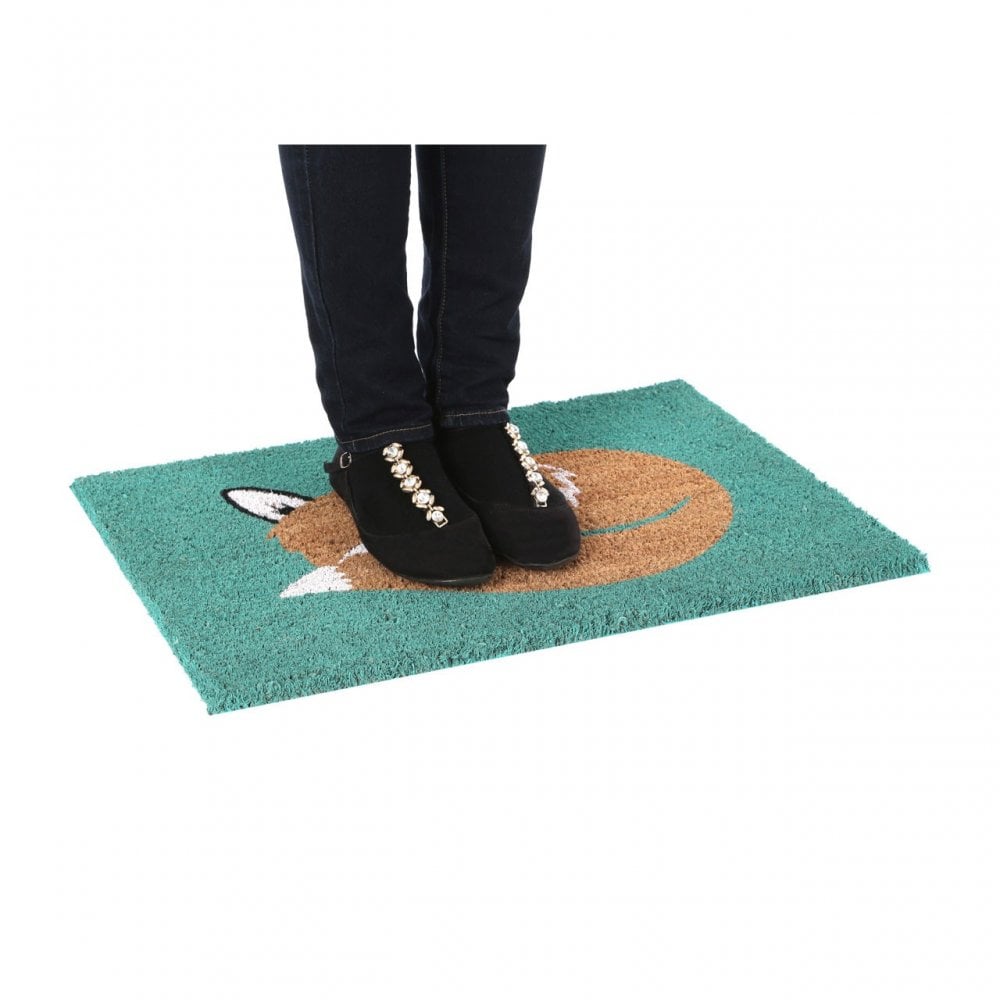 Fox Doormat, Coir, Blue