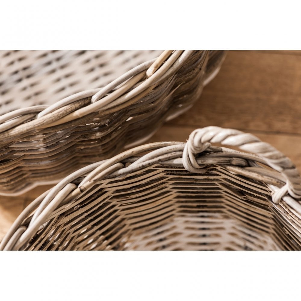 Hampstead Oval Storage Baskets, Kubu Rattan, Natural