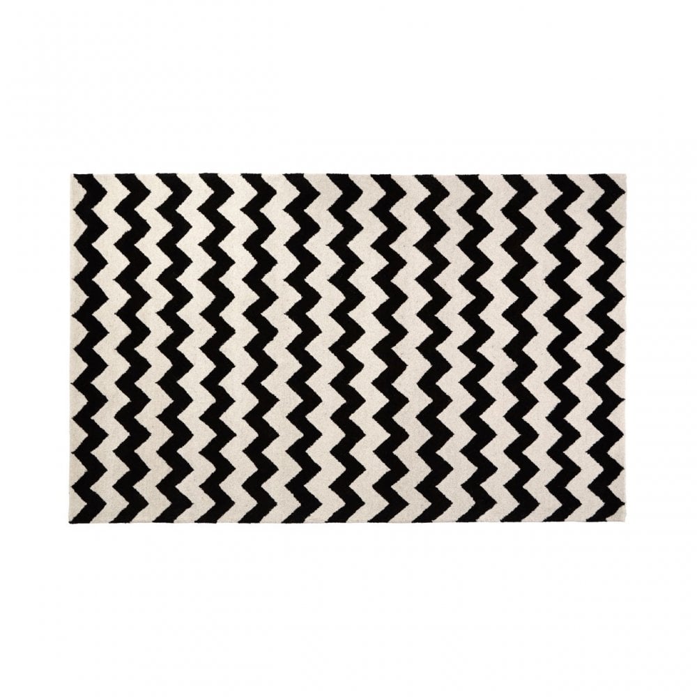 South Beach Rug, Cotton / Wool 20 / 80, Black