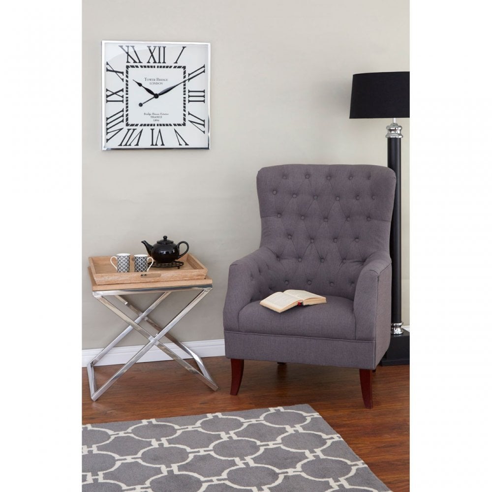 Tuskin Rug, Cotton / Wool 20 / 80, Grey