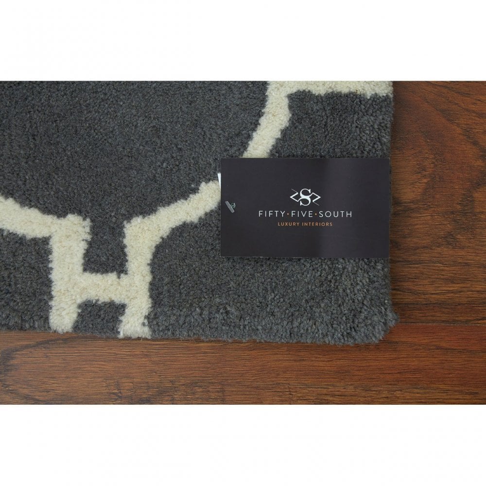 Tuskin Rug, Cotton / Wool 20 / 80, Grey