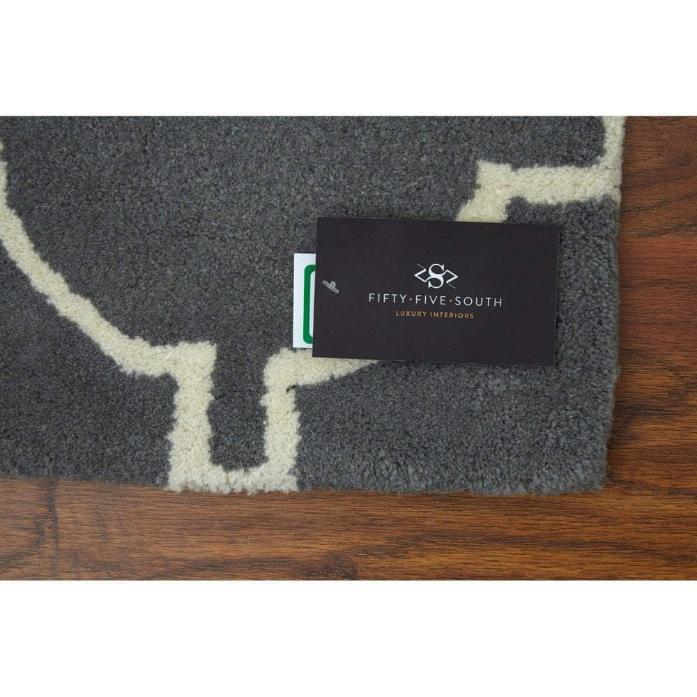 Tuskin Rug, Cotton / Wool 20 / 80, Grey