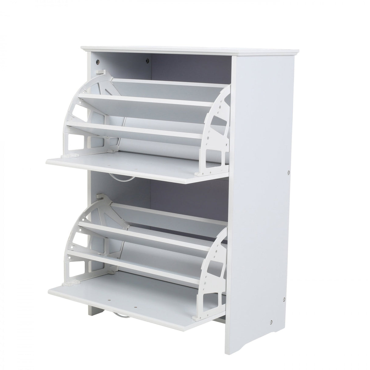 Shoe Storage Cupboard, Wood, White