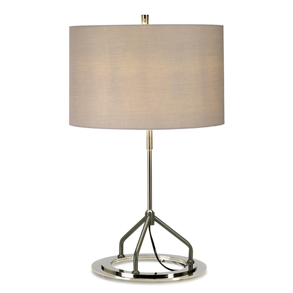 Vicenza Modern Grey Table Lamp with Metallic Lined Shade