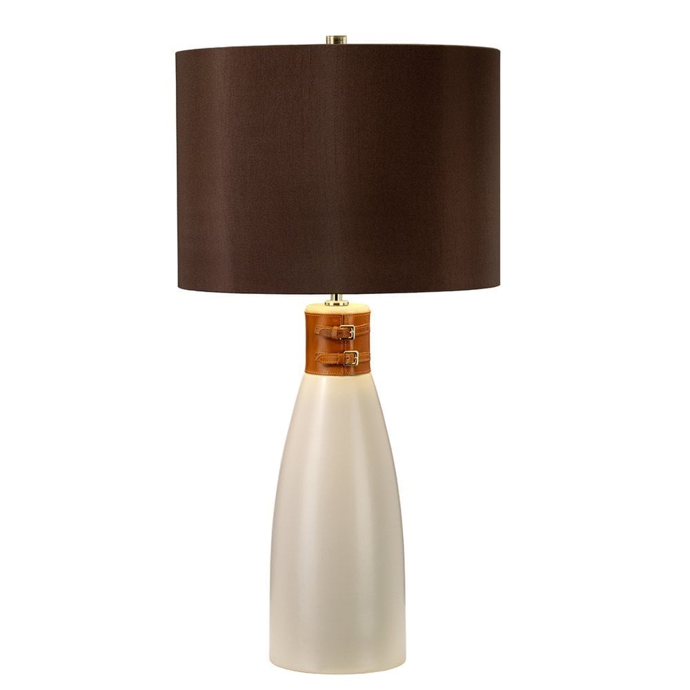 Hammersmith Equestrian Table Lamp with Brown Faux Silk Shade