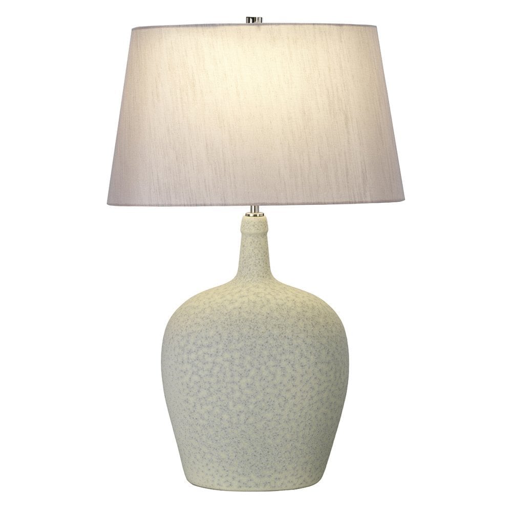 Lambeth Ceramic Table Lamp with Sage Green and Silver Finish, Includes Shade