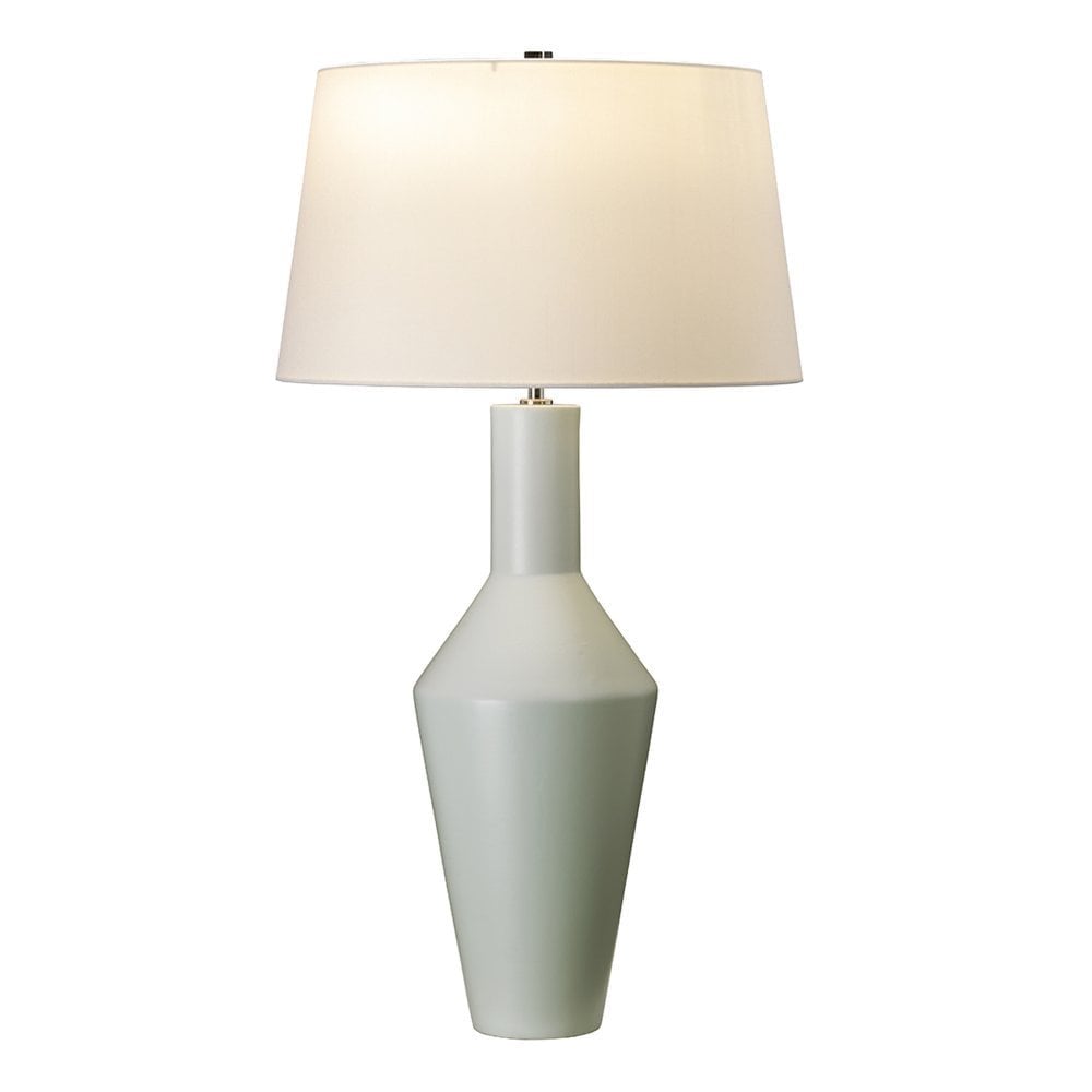 Leyton Ceramic Vase Table Lamp with Ivory Shade
