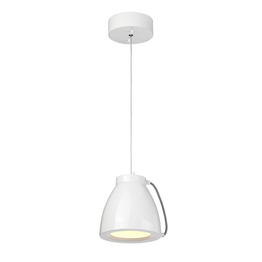 Europa White Pendant Light - Small LED Fixture