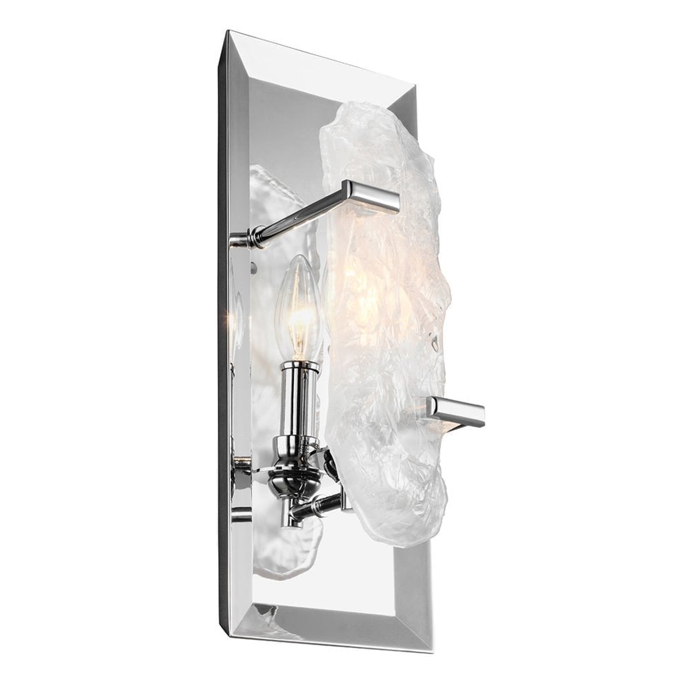 Katerina Elegance: Chrome & Crystal Single Wall Sconce