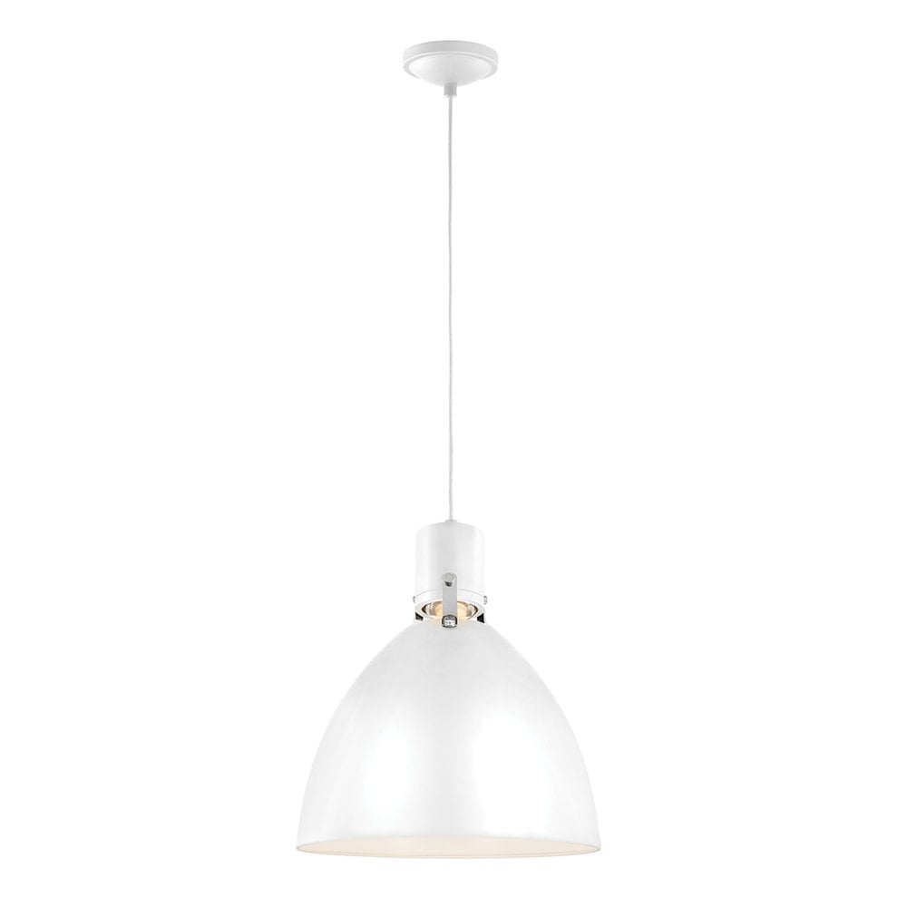 Brynne Scandinavian LED Pendant Light - Sleek Flat White Finish