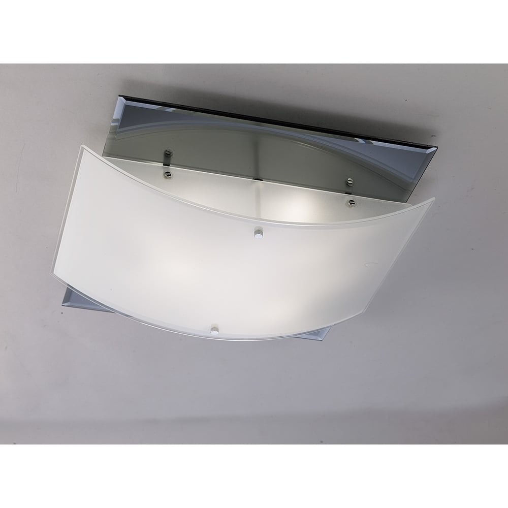 Vito 3-Light Flush Mount in Polished Chrome with Mirrored and Frosted Glass