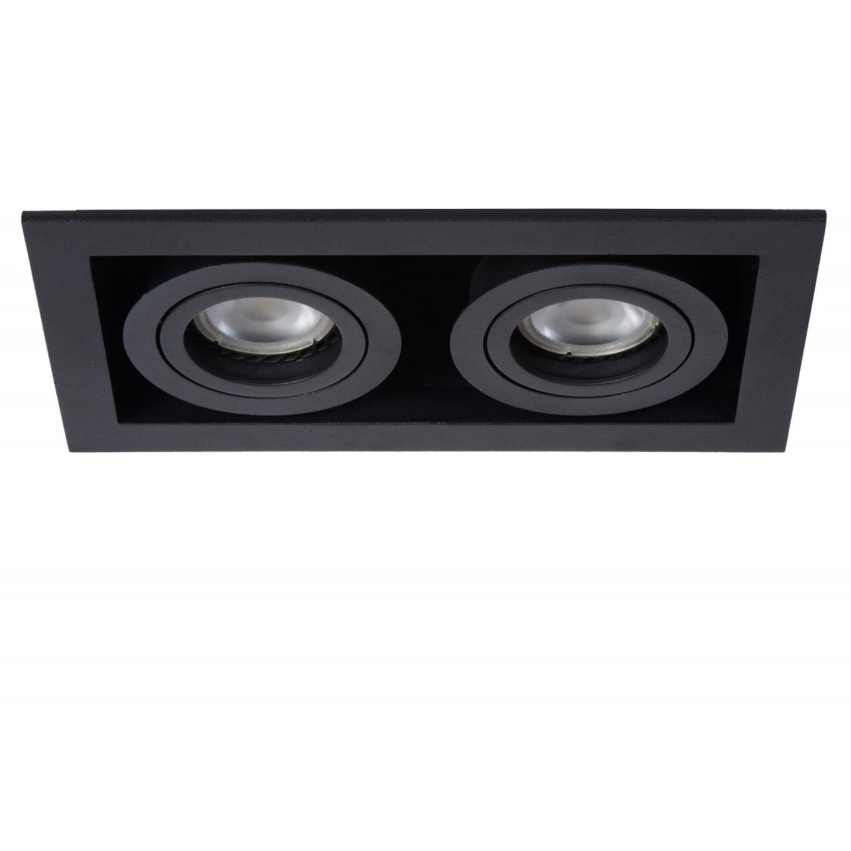 Sleek Black Aluminum Recessed Square Spotlight
