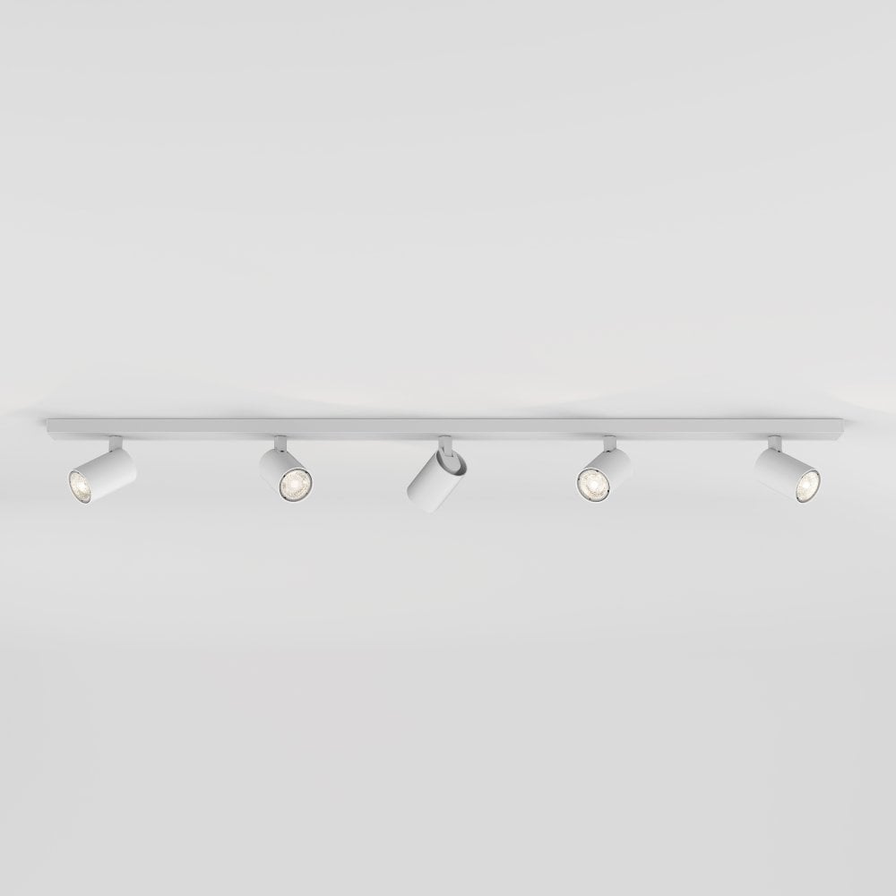 Ascoli Quintuple Beam Spotlight in Textured White Finish