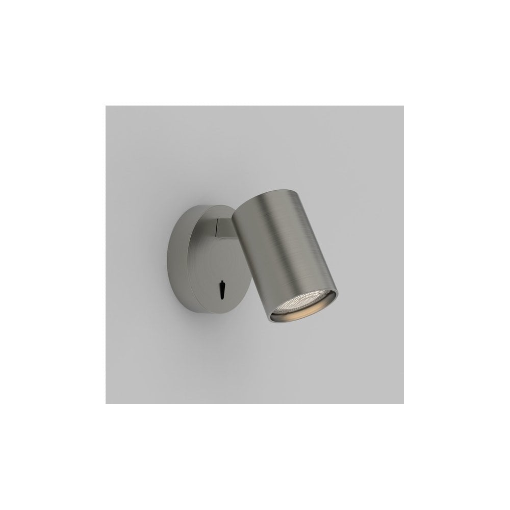 Ascoli Switched LED Wall Spotlight in Matte Nickel Finish