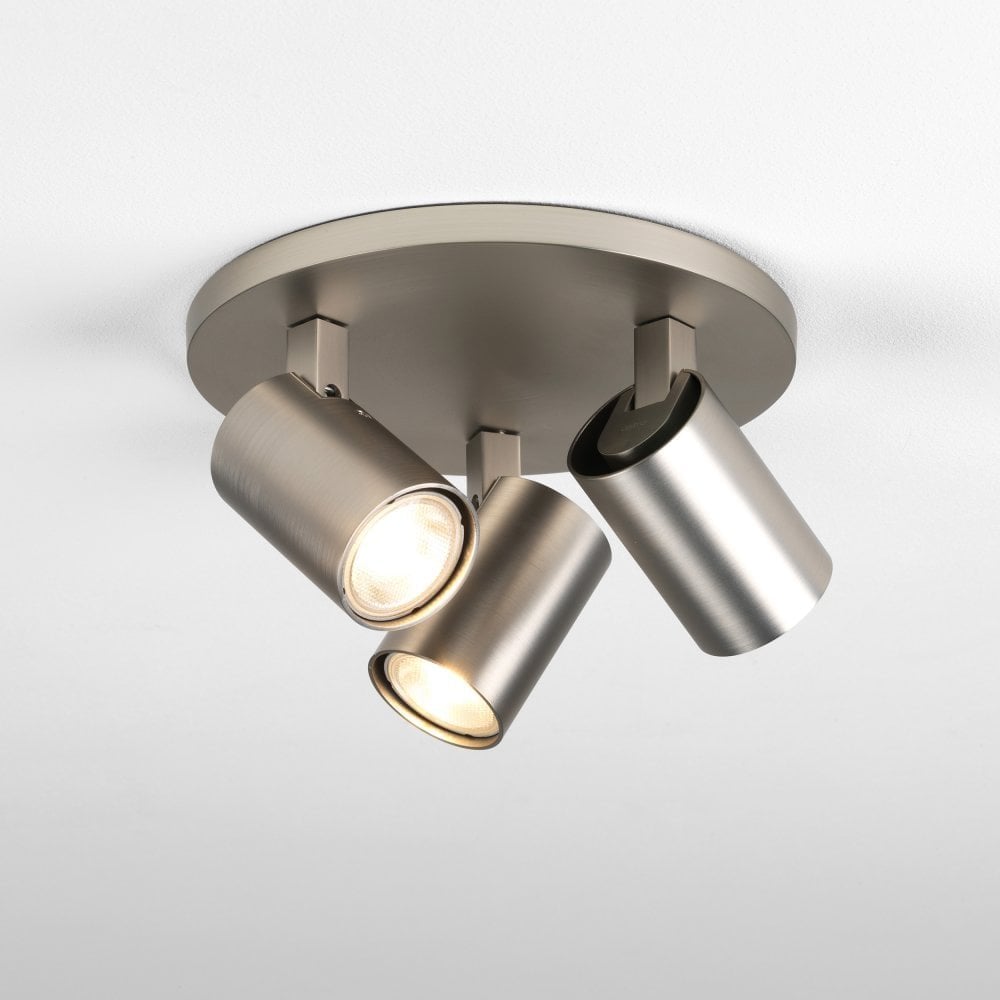 Ascoli Trio Spotlight Fixture in Matte Nickel Finish