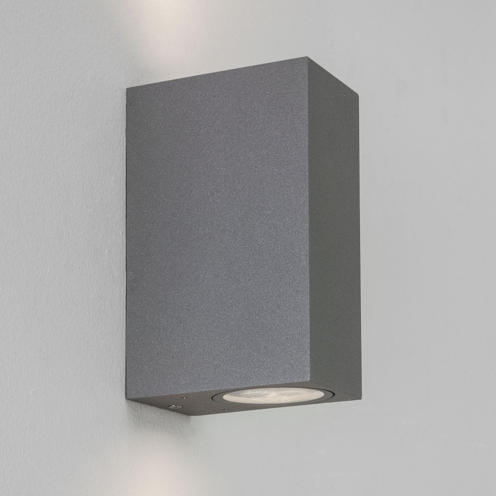 Chios 150 Modern Textured Grey Outdoor Wall Sconce