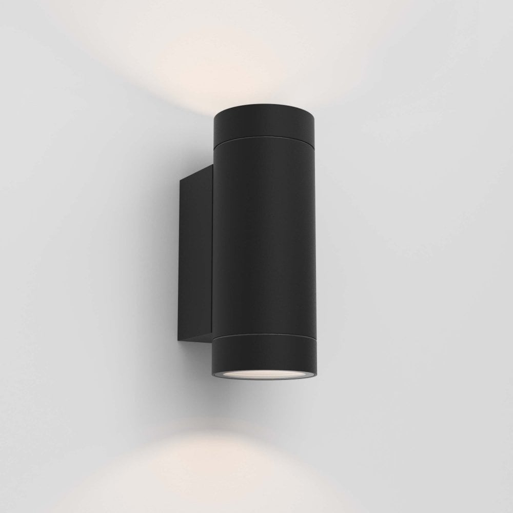 Dartmouth Dual Beam Outdoor Wall Light - Textured Black Finish