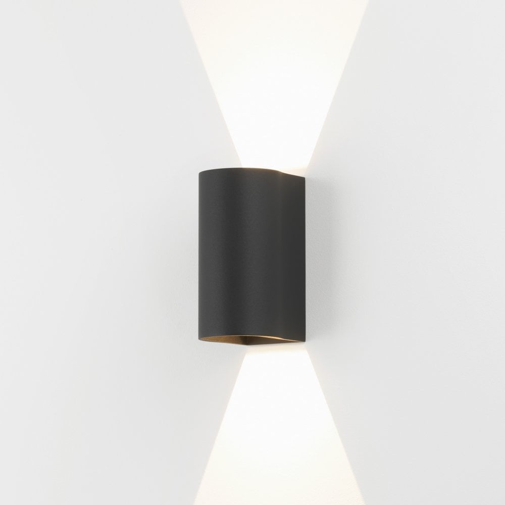 Elegant Dunbar Black LED Outdoor Wall Sconce