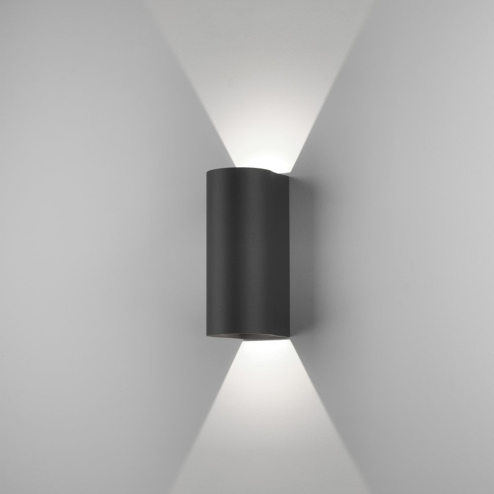 Dunbar Black Textured LED Wall Light - IP65 Suitable for Bathrooms