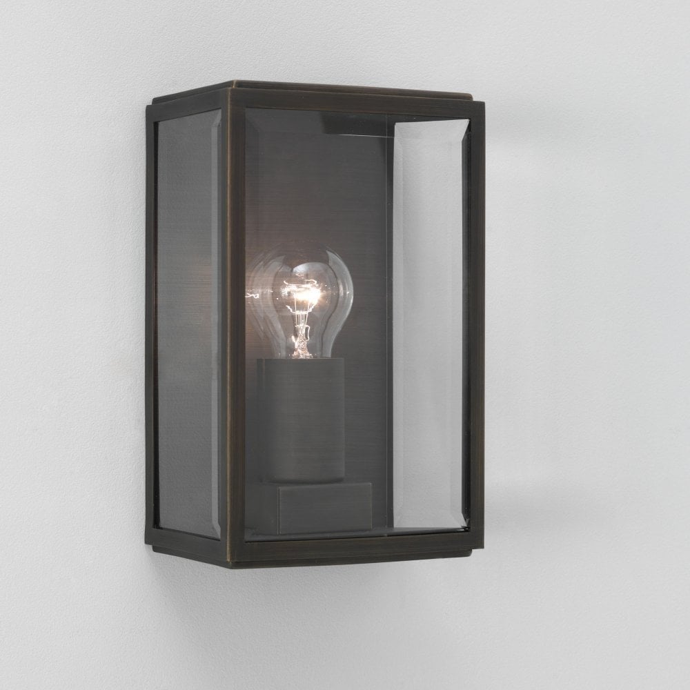 Bronze Homefield Outdoor Wall Lamp with Clear Glass