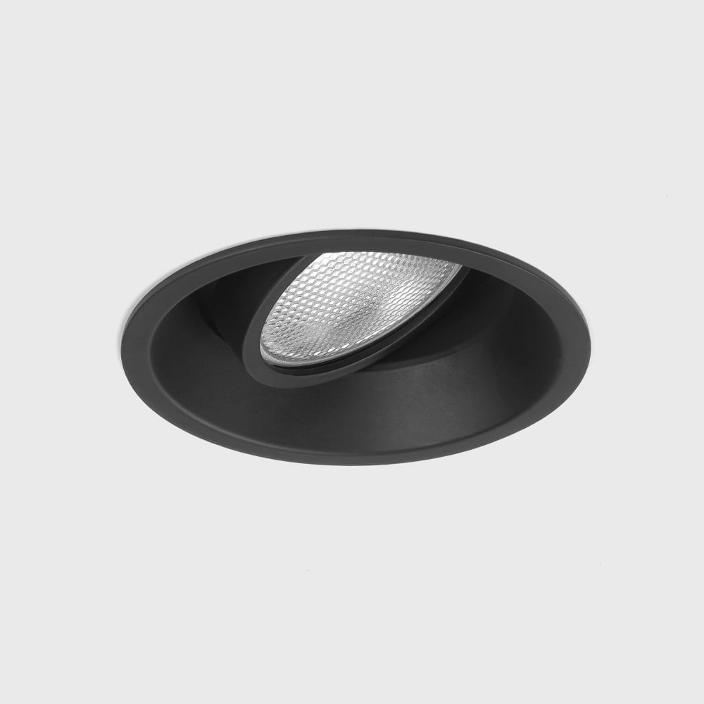Sleek Matt Black Adjustable Ceiling Downlight