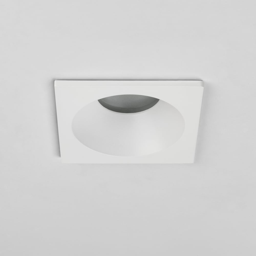 Sleek White Minima Square Bathroom Downlight by Astro