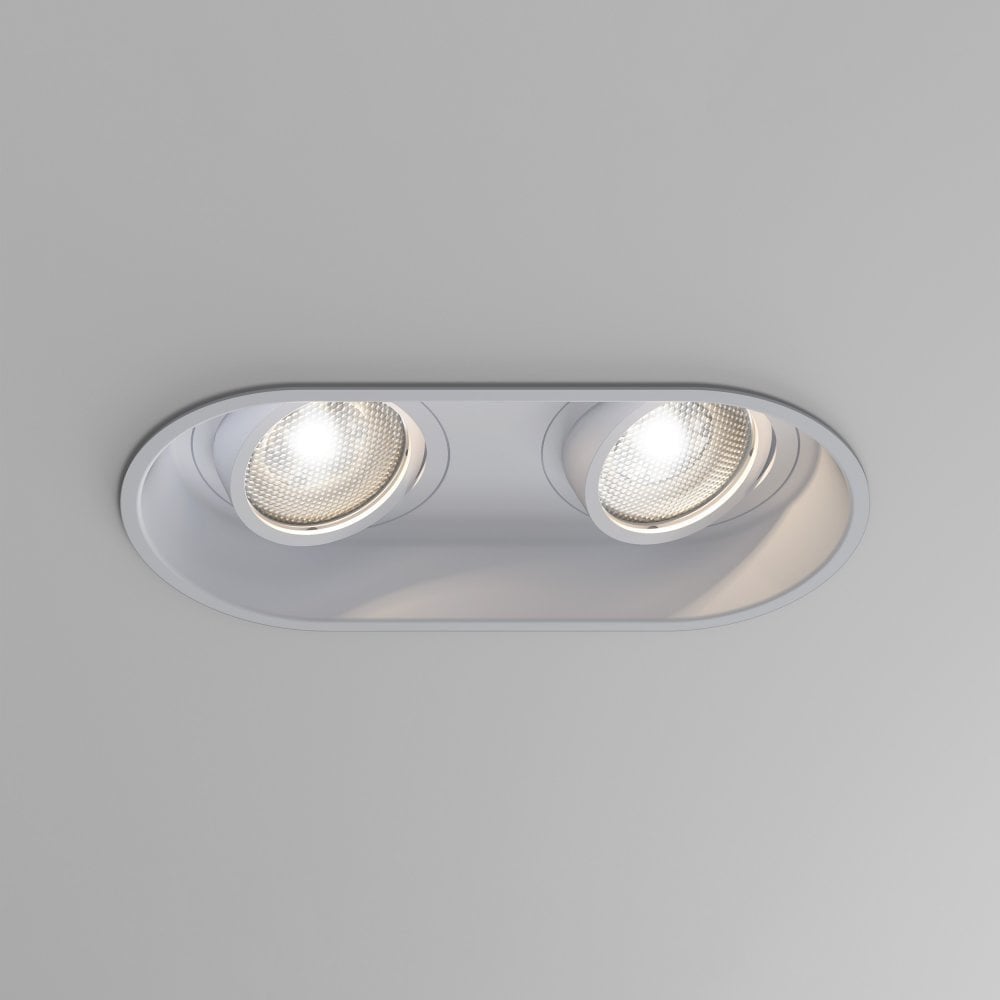 Minimalist Matt White Twin LED Downlight