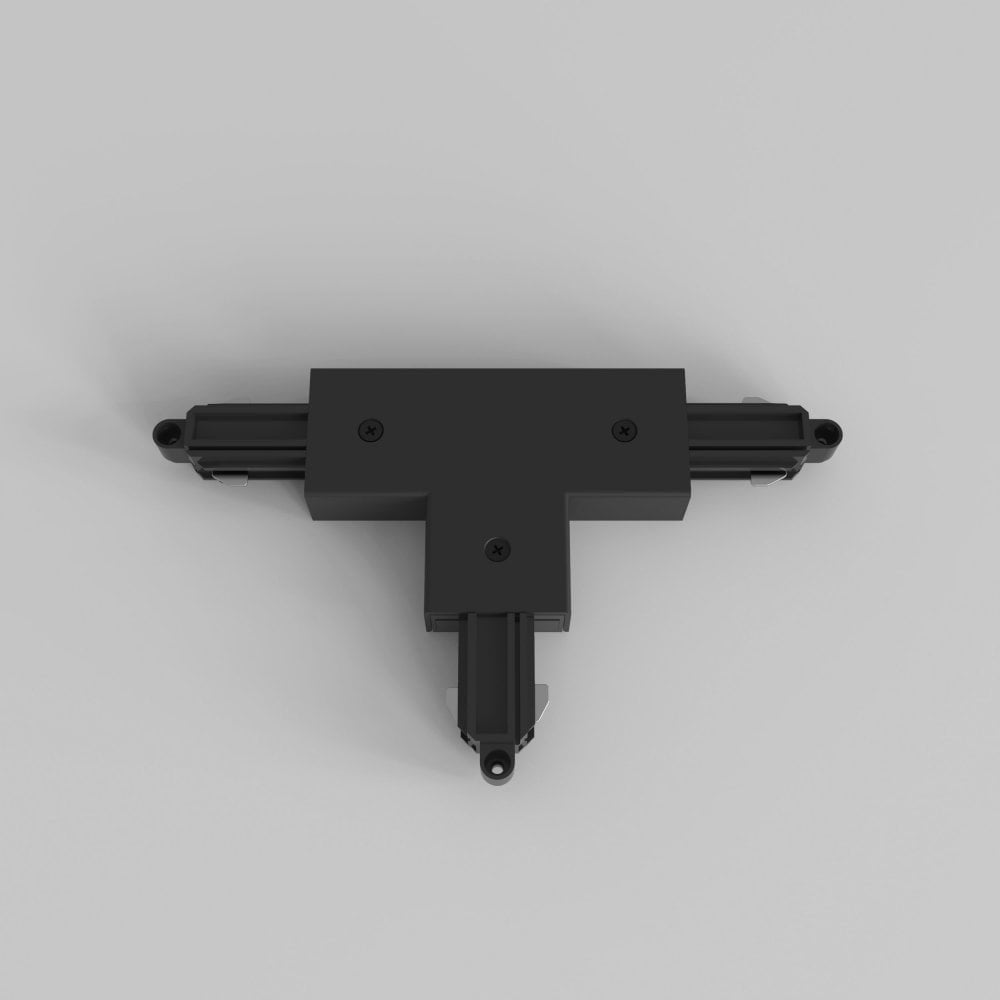 Black Track Lighting T Connector with Left Nearside Earth by Astro Lighting
