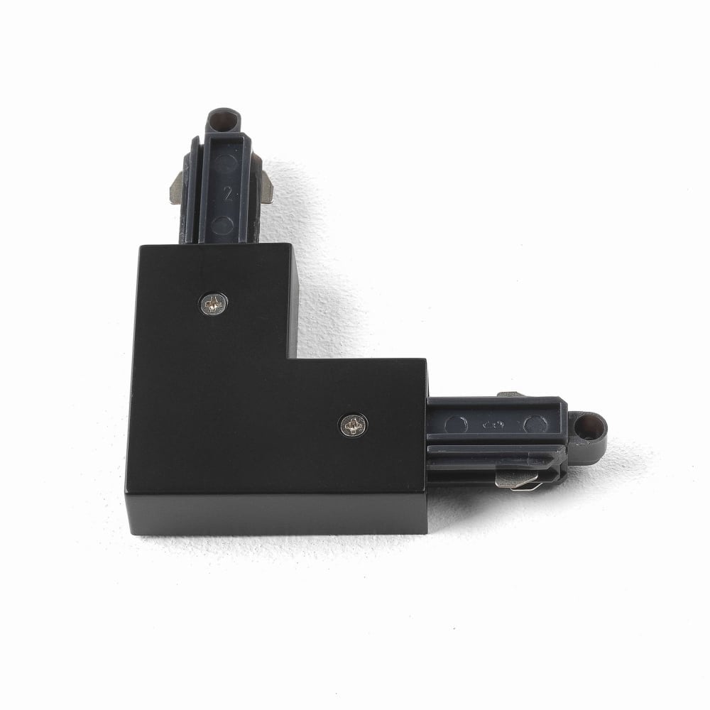 Sleek Black Right Connector for Track Lighting