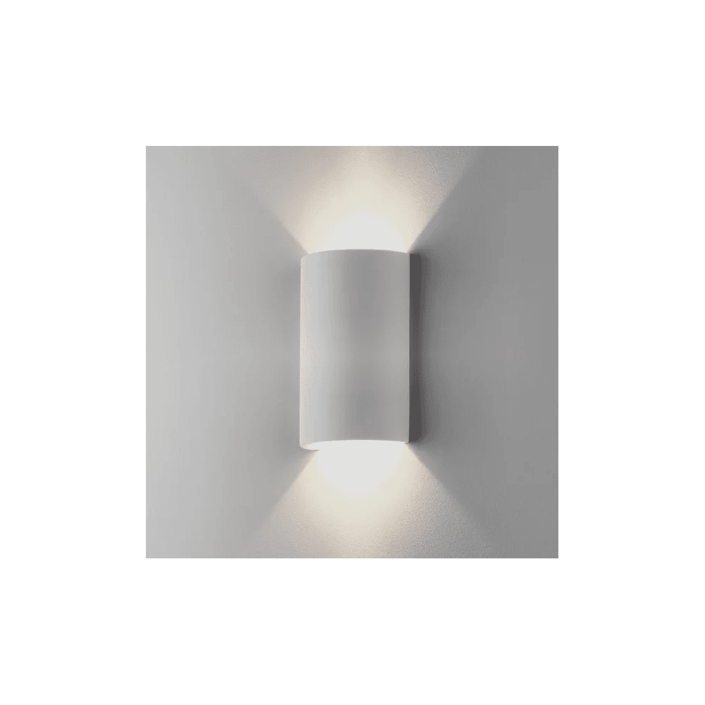 Elegant White Plaster LED Wall Sconce - Serifos, 220mm