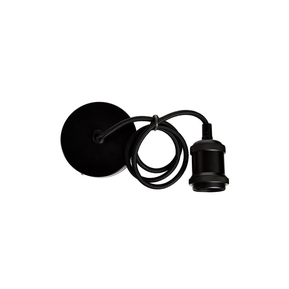 Elegant Black Pendant Light Kit with Braided Cable