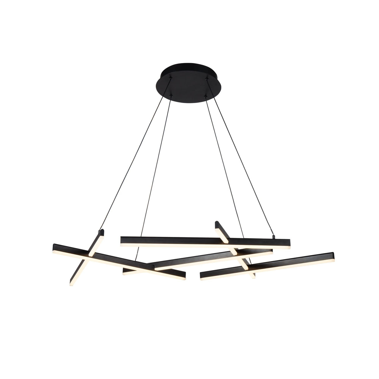 Sleek Black Modern Ceiling Pendant Light Fixture 75W