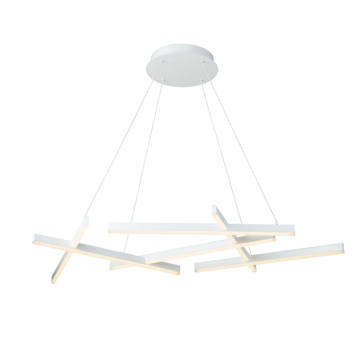 Modern White Metal & Acrylic Pendant Light Fixture, 75W