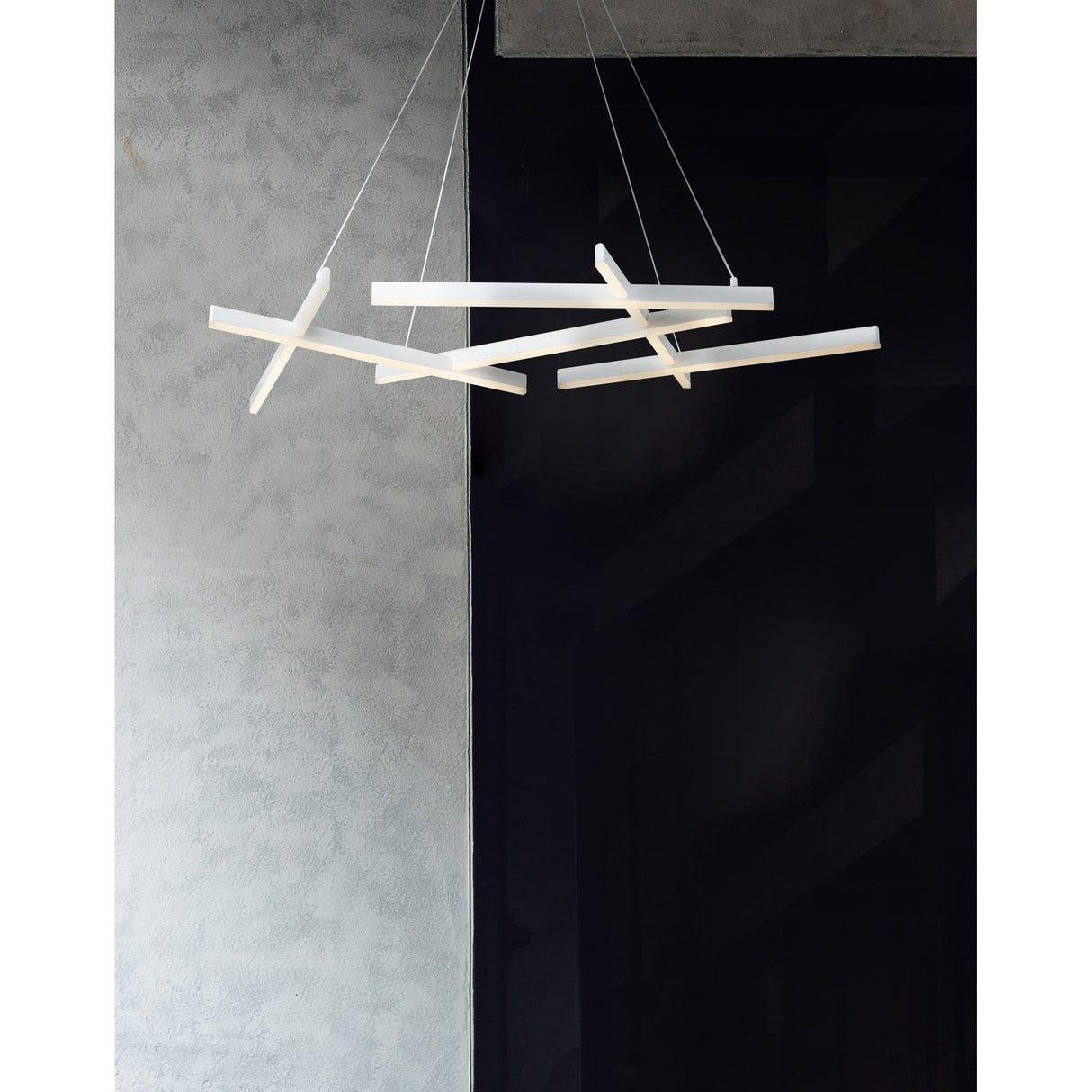 Modern White Metal & Acrylic Pendant Light Fixture, 75W