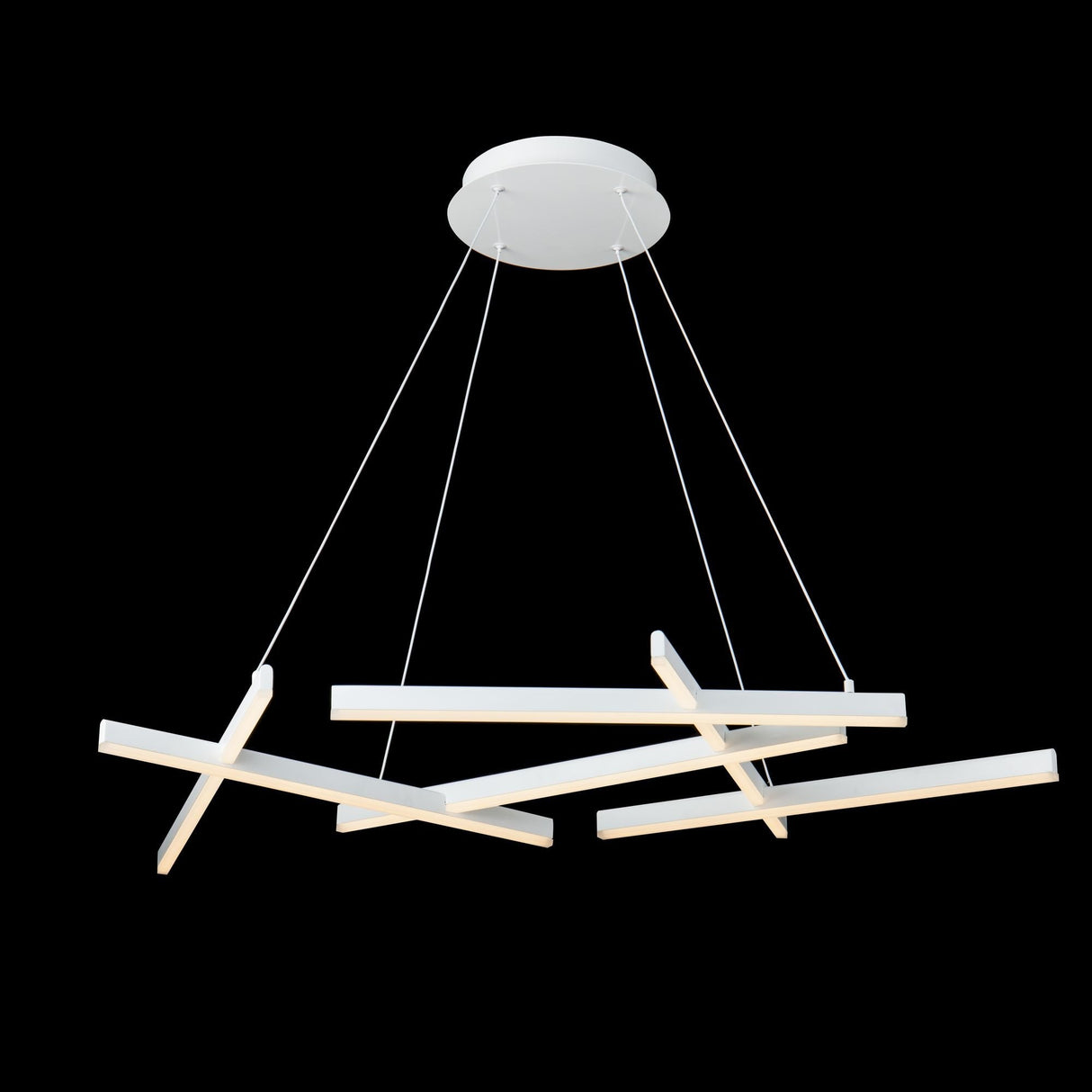 Modern White Metal & Acrylic Pendant Light Fixture, 75W