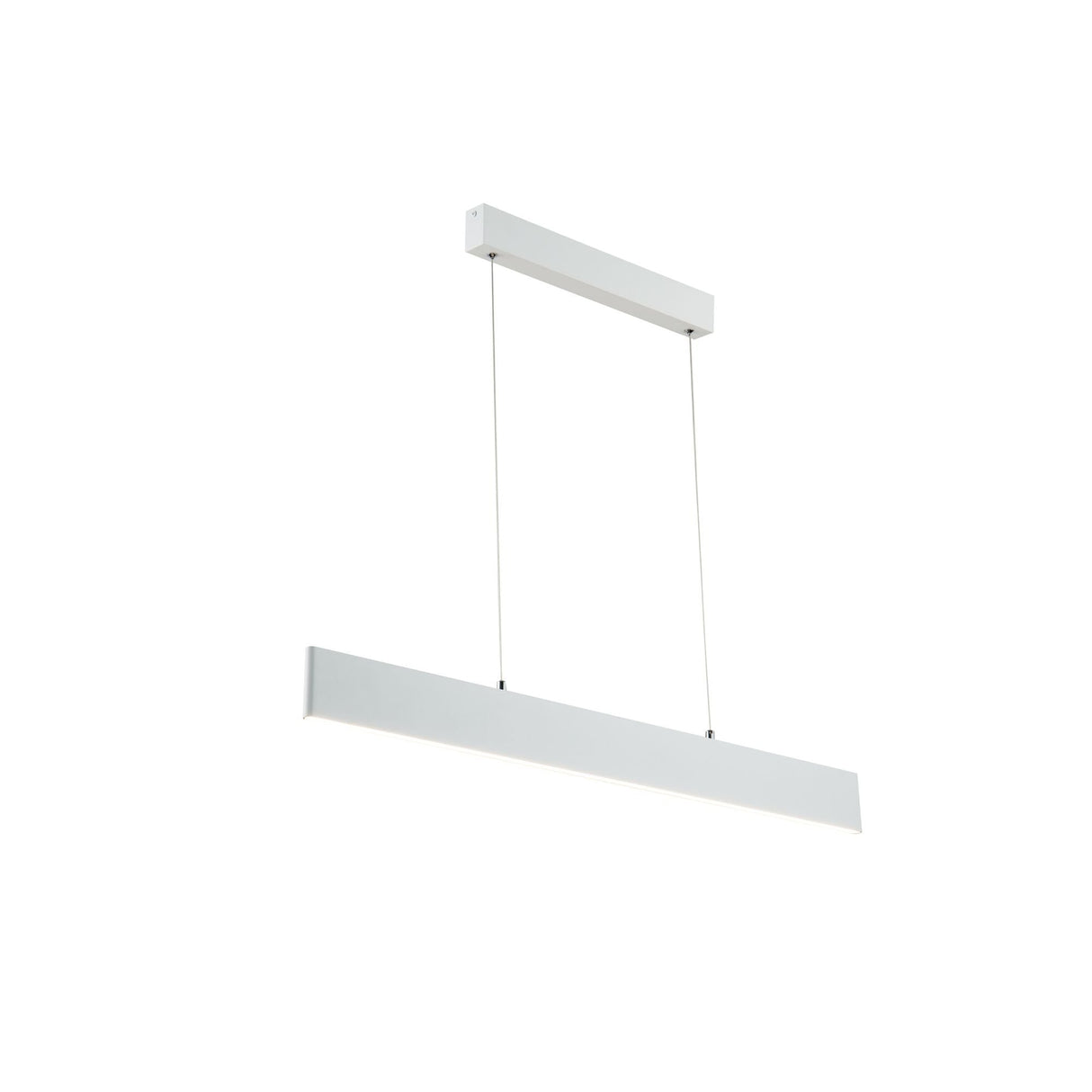 Contemporary White Metal Ceiling Pendant Light with Adjustable Suspension - 23W