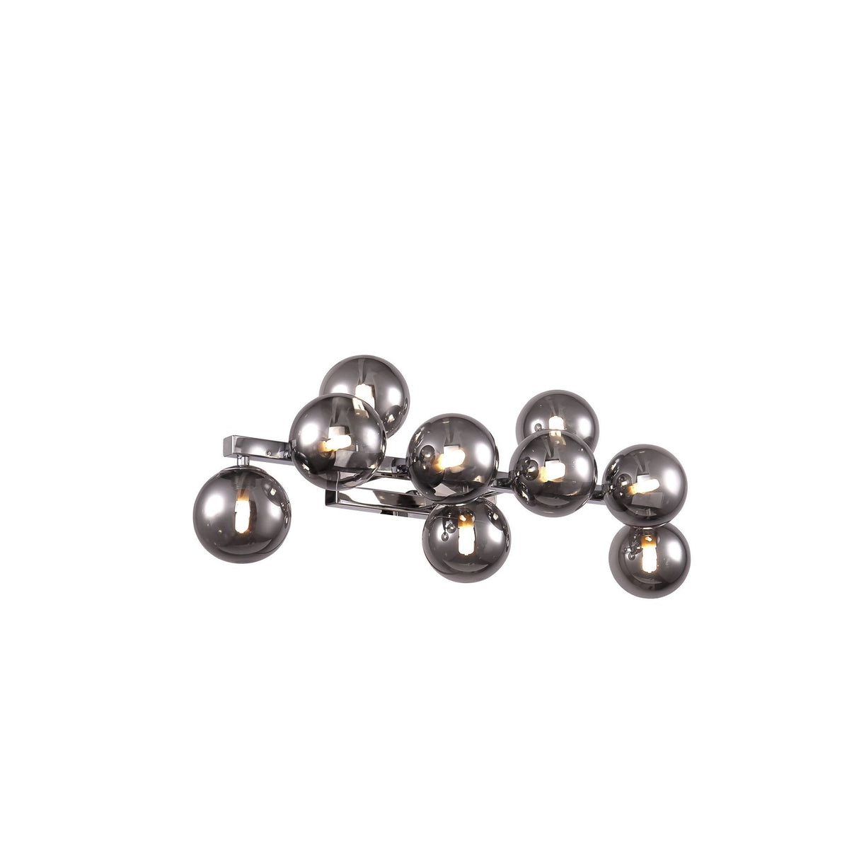 Sleek Chrome Dallas Wall Lamp with Glass Accents - 9 x 28W G9