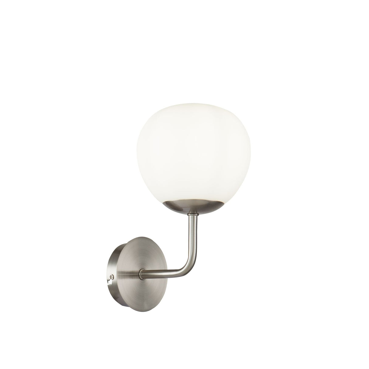 Erich Nickel Modern Wall Sconce with Glass Shade