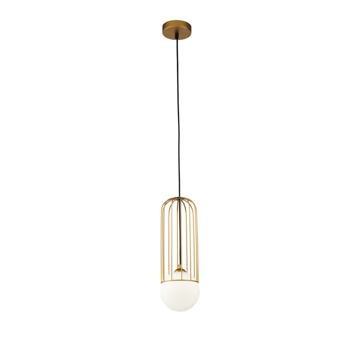 Glimmering Gold Pendant Light with Glass Shade