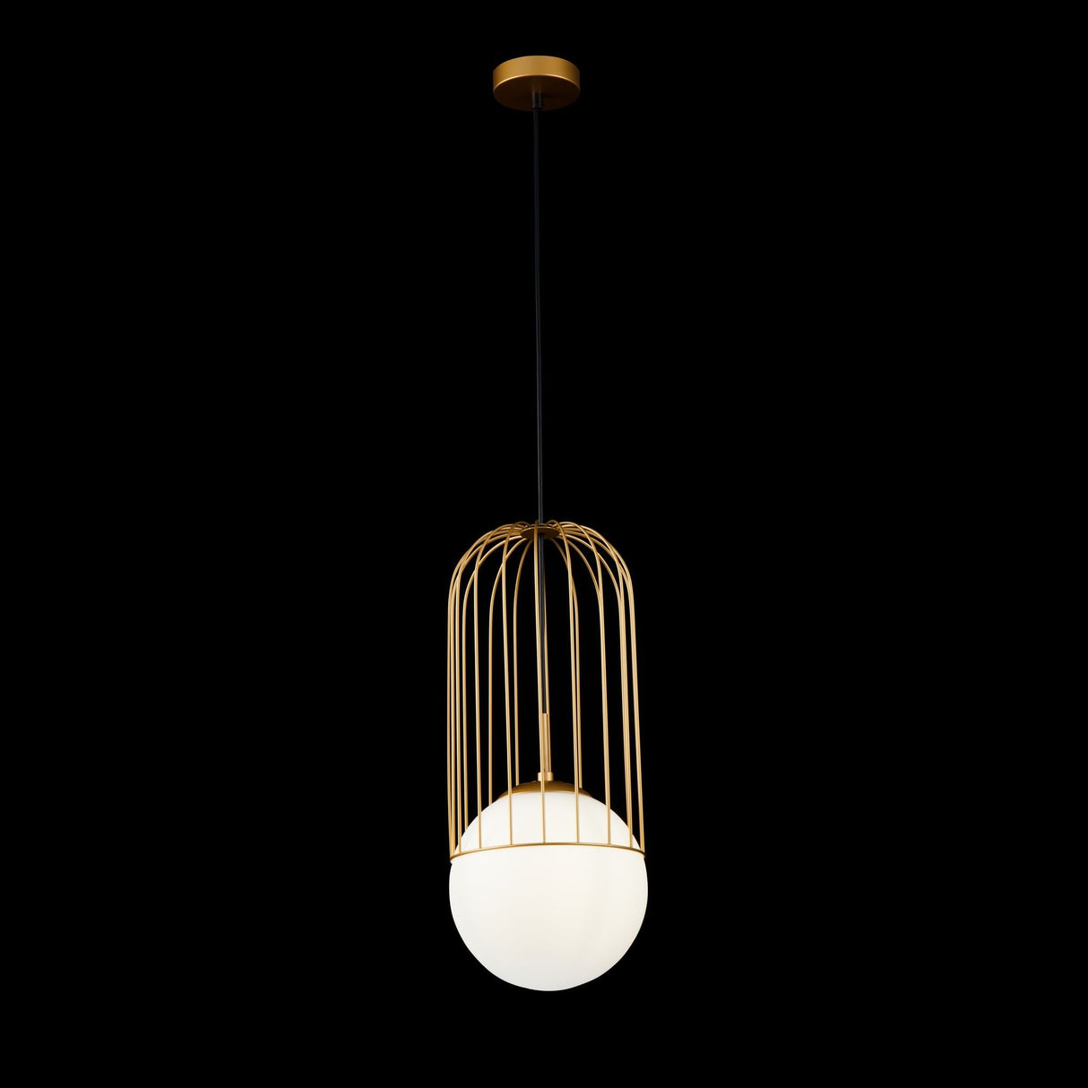 Elegant Telford Gold Metal Pendant Light with Glass Shade