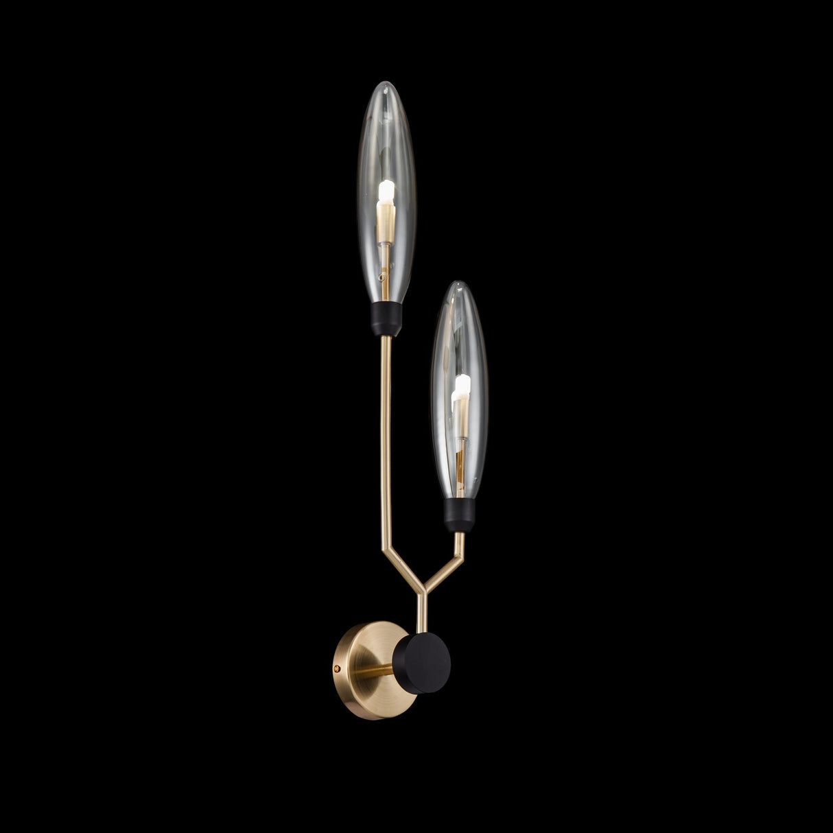 Ventura Sleek Gold Dual Light Wall Fixture