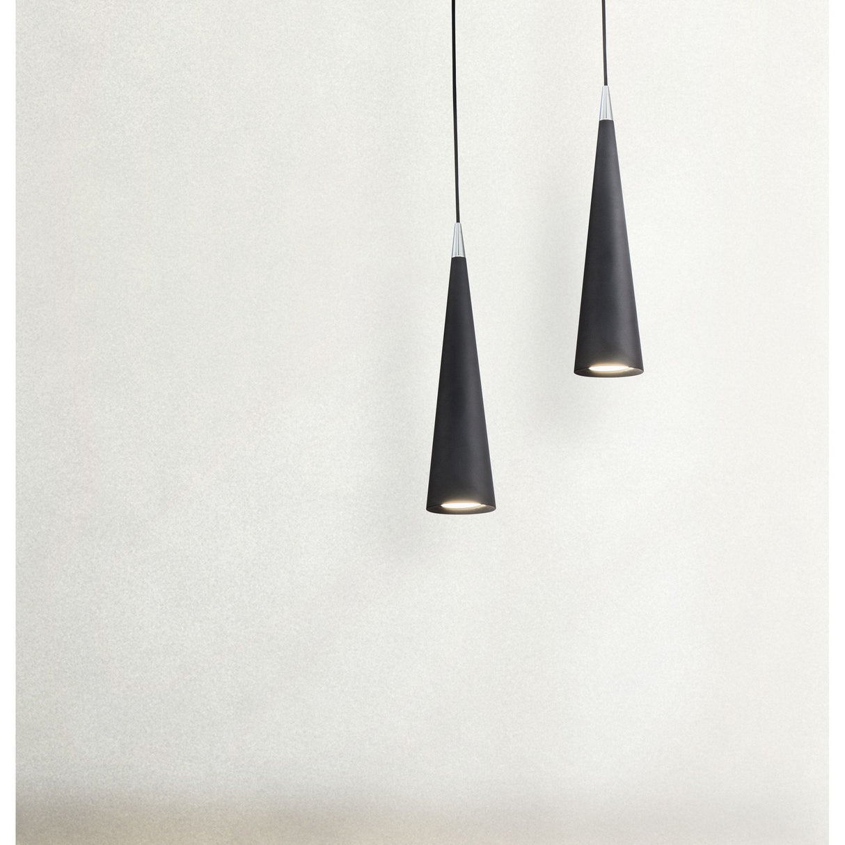 Nevill Sleek Black Metal Pendant Light