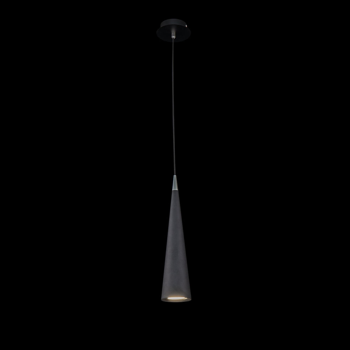Nevill Sleek Black Metal Pendant Light