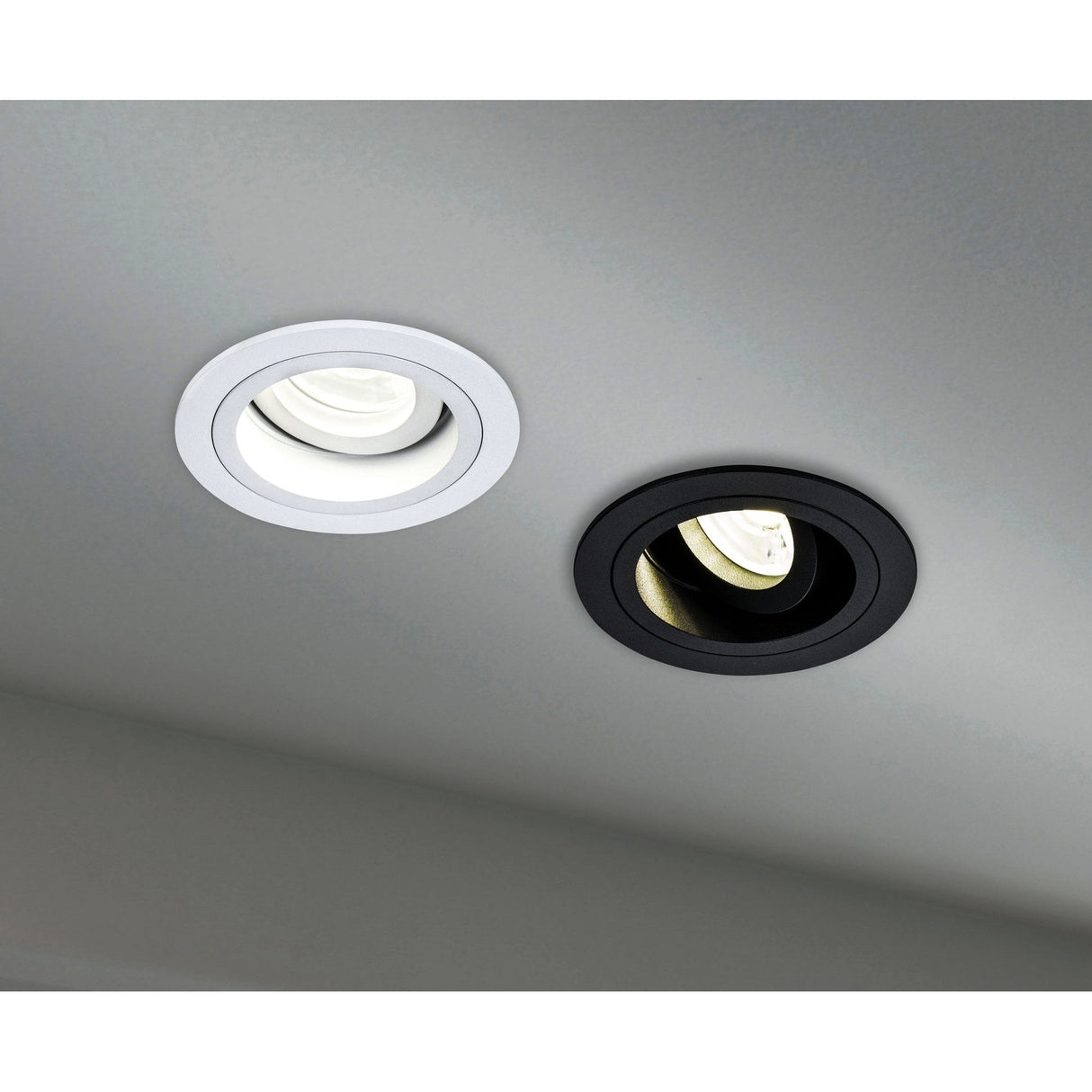 Sleek Black Aluminum Downlight - 50W GU10 Bulb