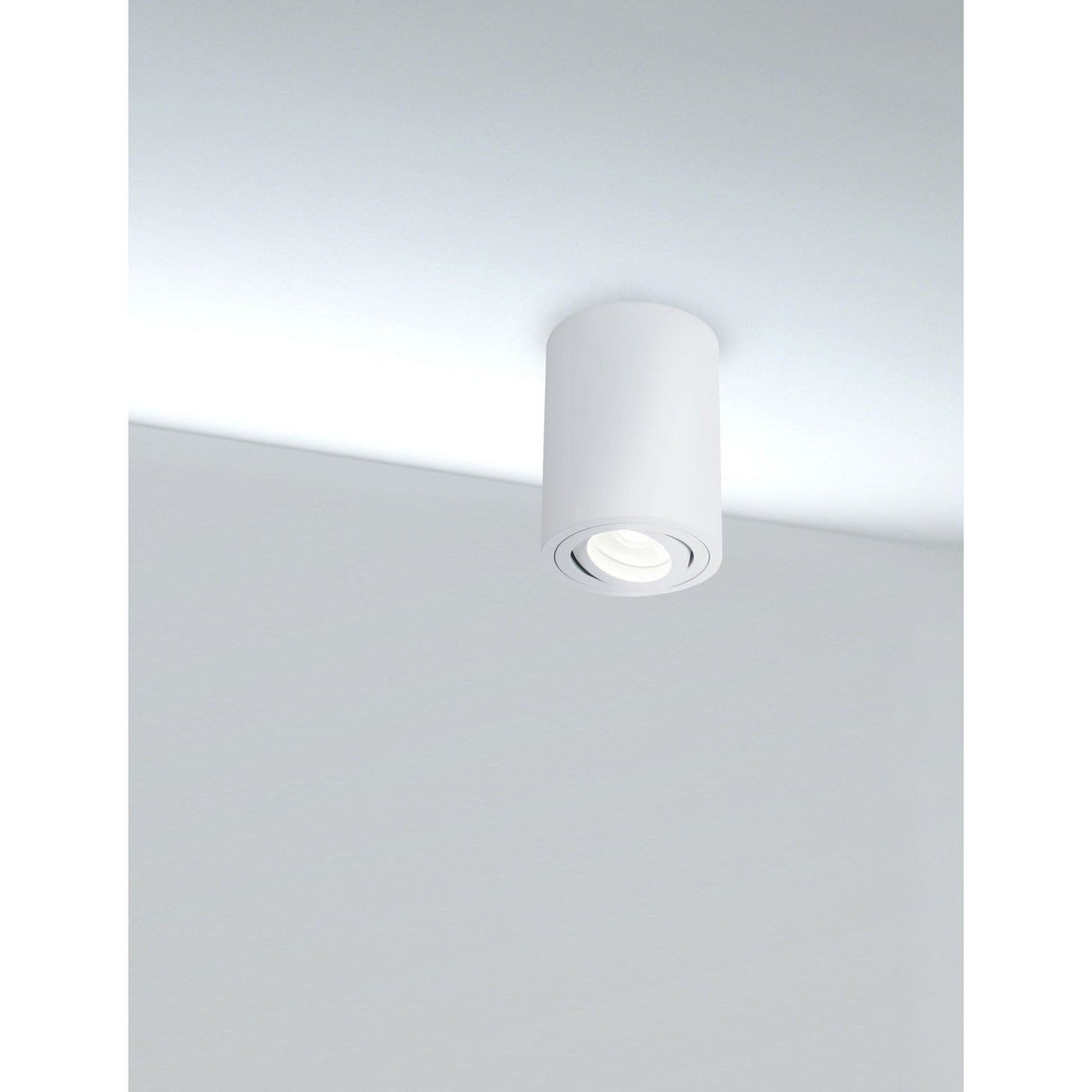 Sleek White Aluminum Ceiling Lamp with Adjustable Drop, 50W GU10