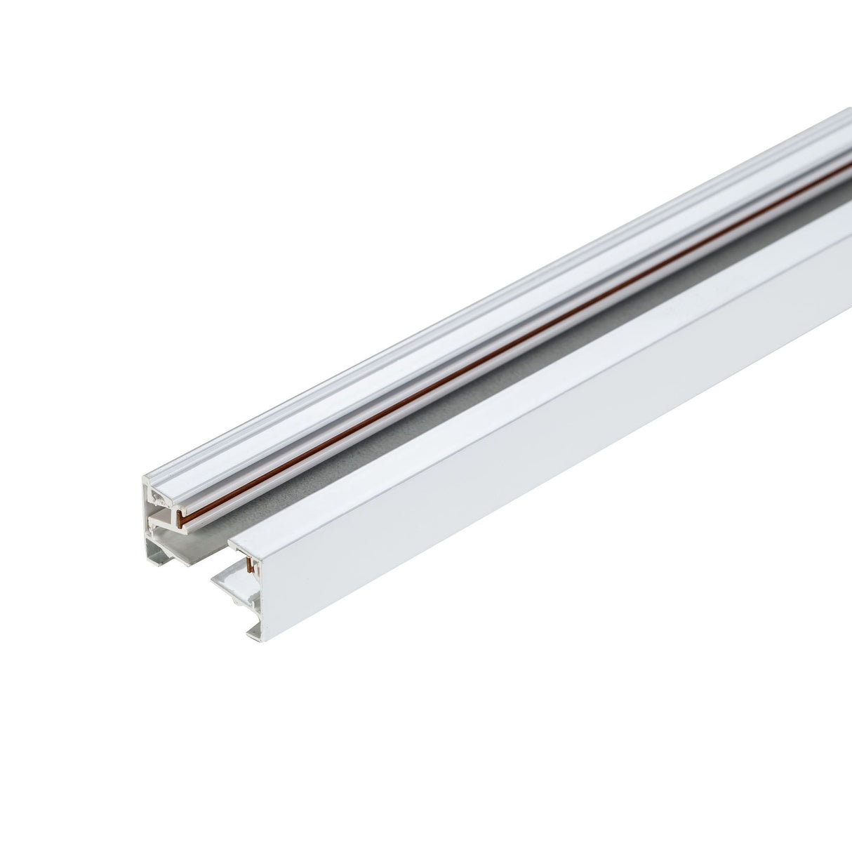 Sleek White Aluminum Track Lighting Element