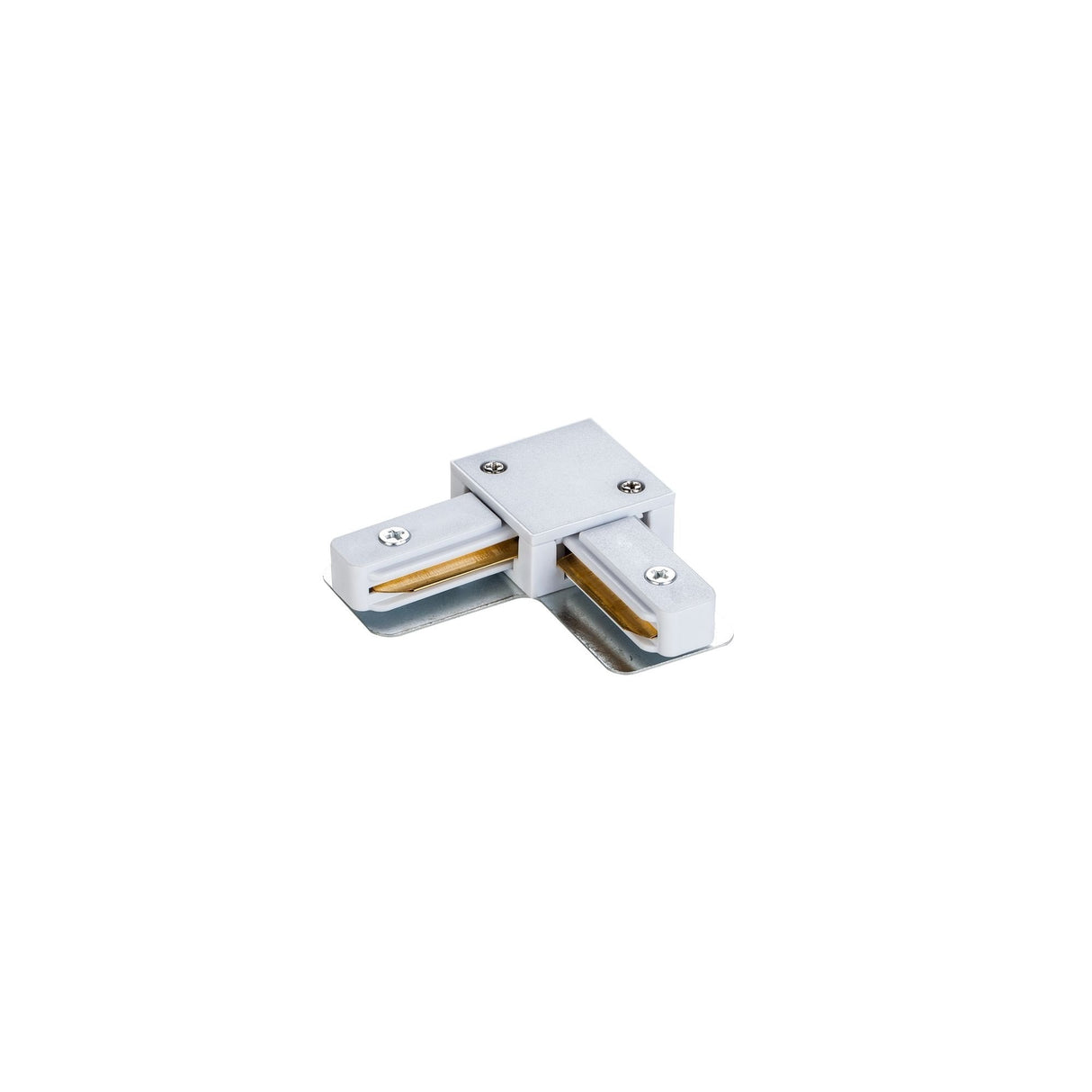 L-Shaped Track System Connector - White Plastic