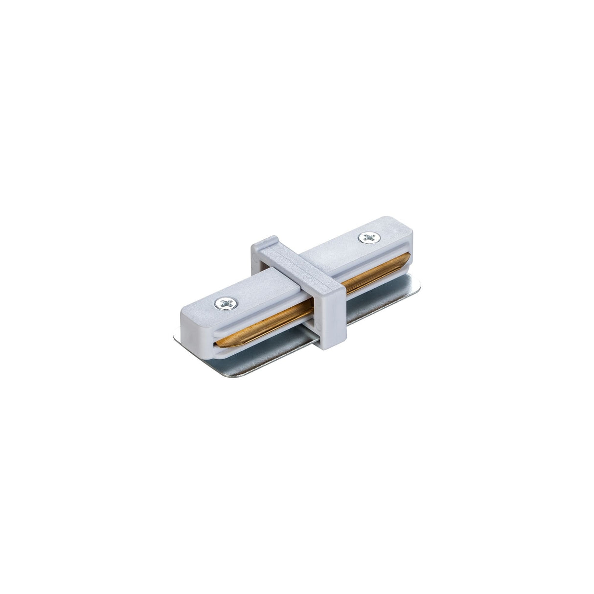 Straight Track Connector in White Finish