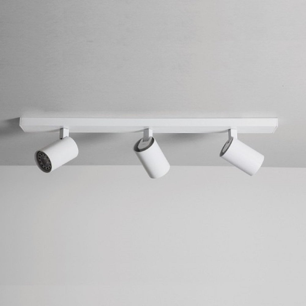Sleek White Triple Head Dimmable Spotlight Rail - Ascoli Collection