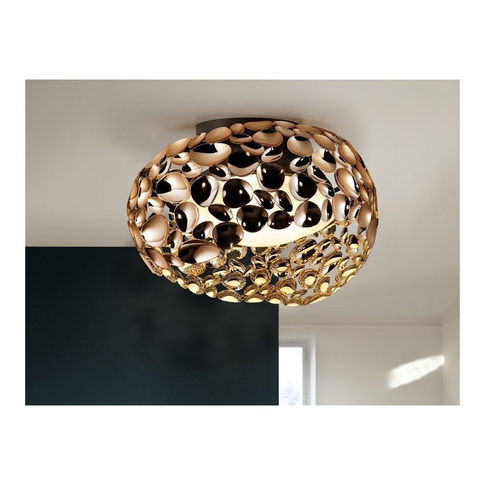 Narisa Chrome & Opal 5-Light Ceiling Lamp 47 x 28 cm